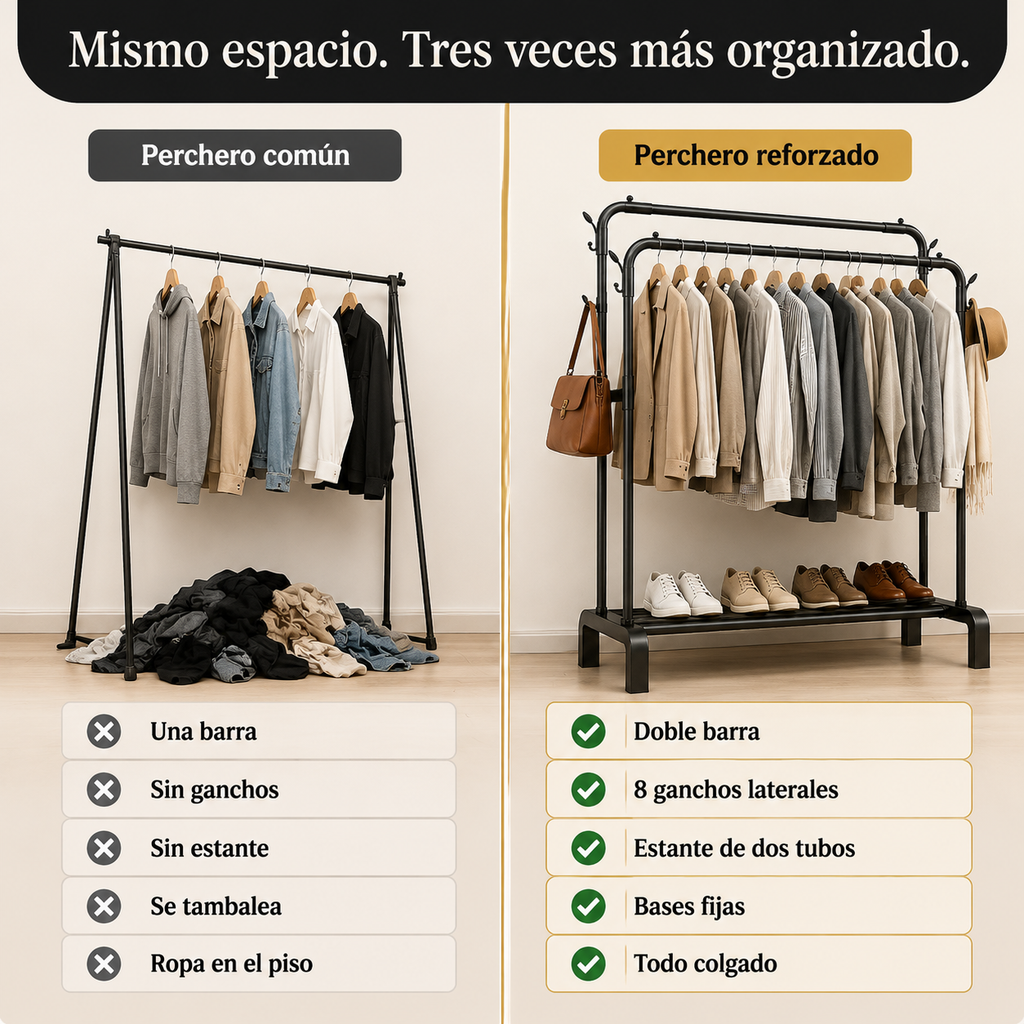 Perchero Colgador De Ropa Reforzador - 78740 — vista 2